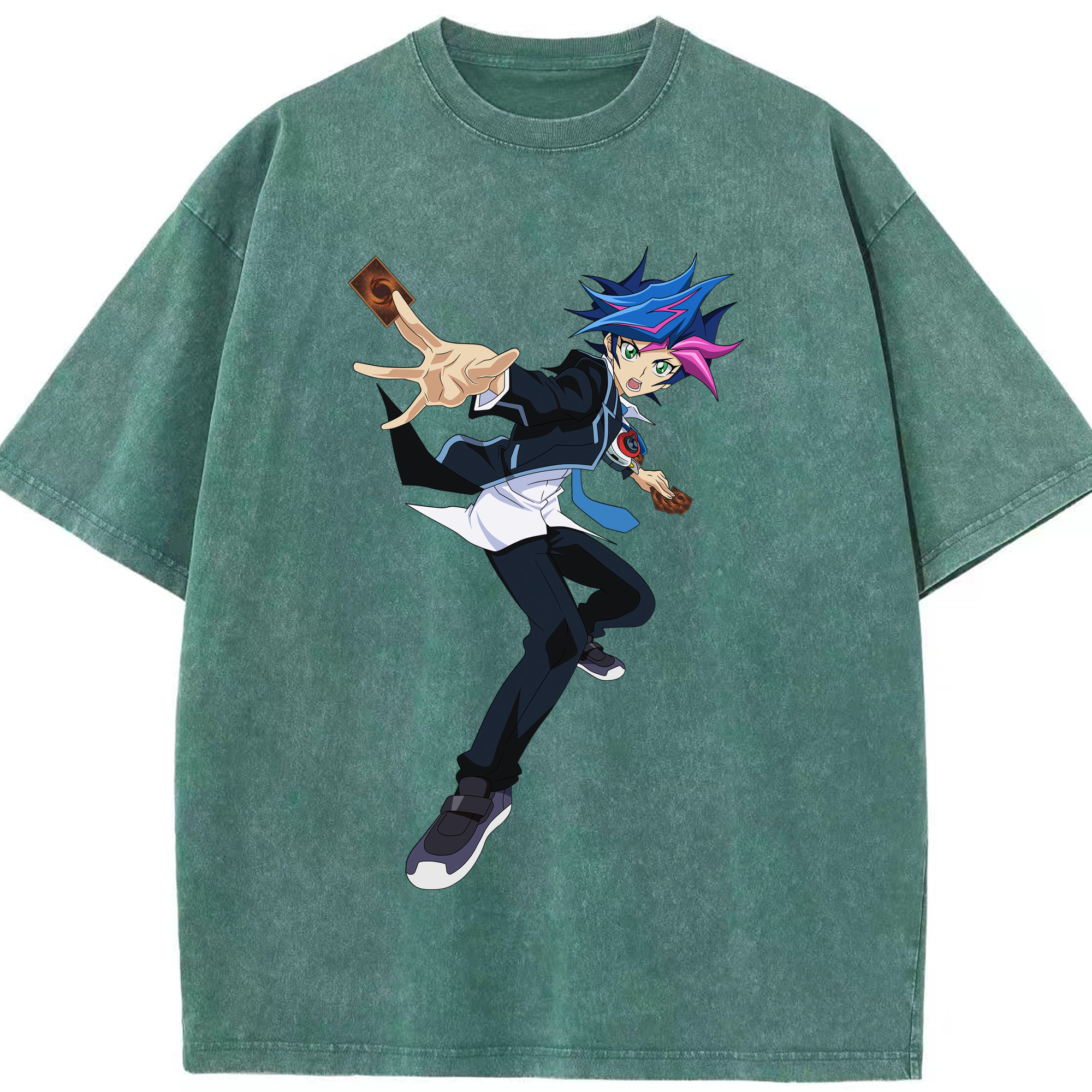 （画像用） 遊☆戯☆王 Yu-Gi-Oh! 綿100% ヴィンテージ風 半袖Tシャツ（フロントプリント）